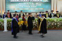 UIN Sunan Kudus kembali mengukuhkan dua Guru Besar dalam momentum Dies Natalis yang ke-60. (Foto: Istimewa) 