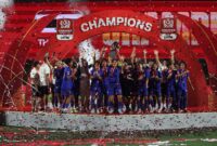 Timnas Putri U-16 Thailand sukses angkat trofi juara Srikandi Merdeka Cup persembahan Caffino yang berlangsung di fasilitas Bakti Olahraga Djarum Foundation, Supersoccer Arena, Kudus, Jawa Tengah, pada 14-23 Agustus 2026. (Foto: Istimewa) 