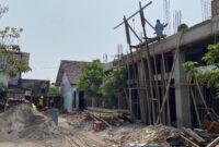 Proyek revitalisasi di SDN 4 Undaan Kidul, Kecamatan Undaan, Kabupaten Kudus. (Foto: J05) 