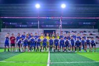Sang Surya FC bersama Lazismu Kudus menggelar Charity Match – Kick for Humanity di Lapangan Bacin, Kudus, Sabtu (19/9/2026). Foto: JP
