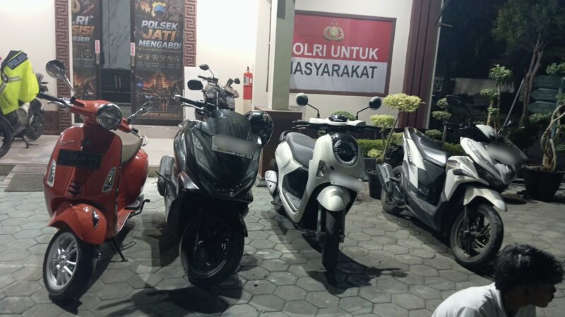 Foto barang bukti di Polsek Jati. Foto: Polres Kudus