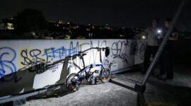 Sepeda korban di lokasi kejadian. Foto: ist