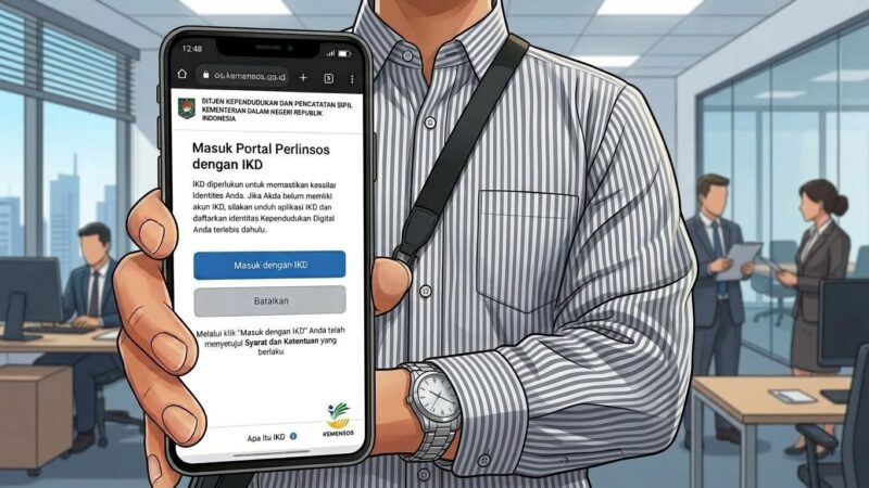 Laman perlinsos milik Kementerian Sosial Republik Indonesia. (Foto: Ilustrasi AI
) 