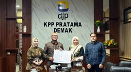 Nota kesepakatan antara BRI BO Demak dengan KPP Pratama (Foto:Istinewa)