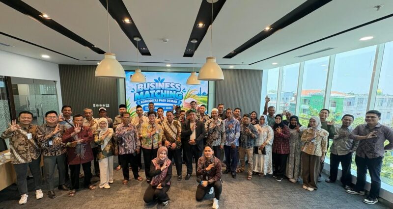Para peserta kegiatan Business Matching Komoditas Padi di Aula BRI KC Demak (Foto:Istimewa)